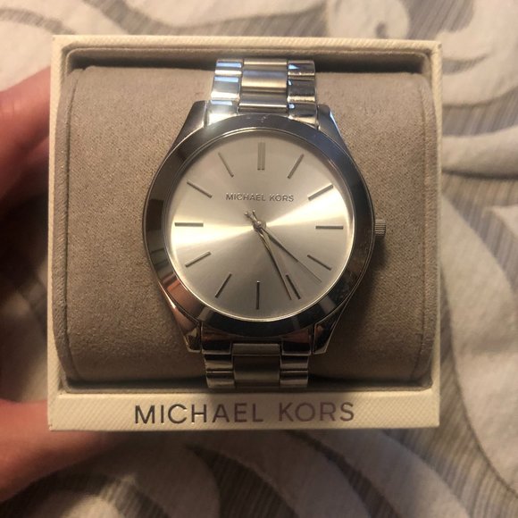 Michael Kors Accessories - Ladies Michael Kors Slim Runway Silver-Tone Watch